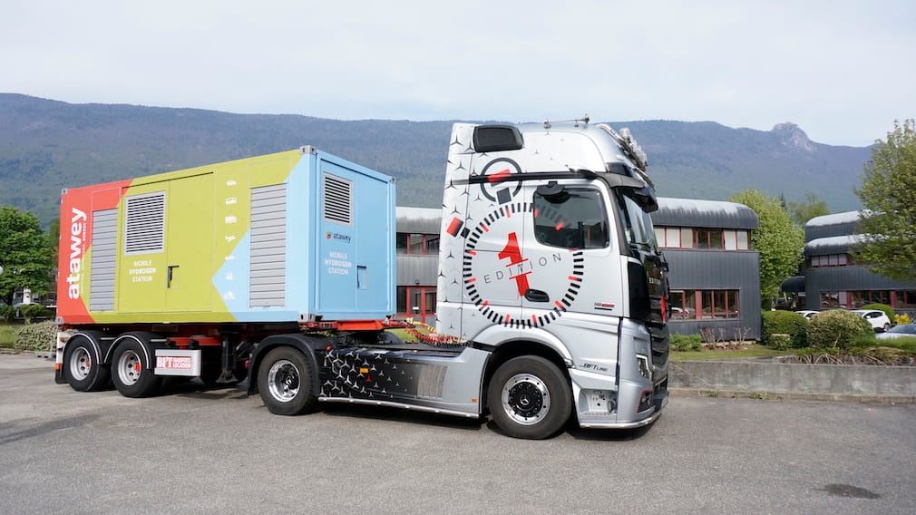 Atawey lance sur le marché une station de recharge hydrogène mobile