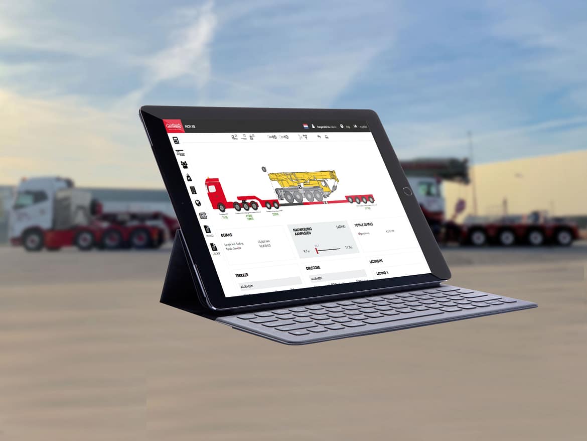 Nouvelle version pour le calculateur de charge d’essieu Nooteboom