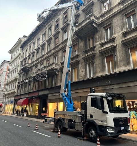Une nouvelle nacelle de 35 m Multitel à Trieste