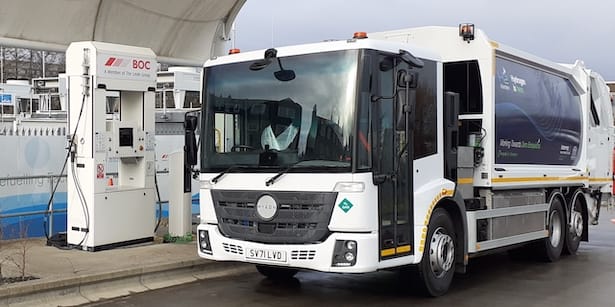 Un premier véhicule de collecte de déchets hydrogène à pile à combustible au Royaume-Uni