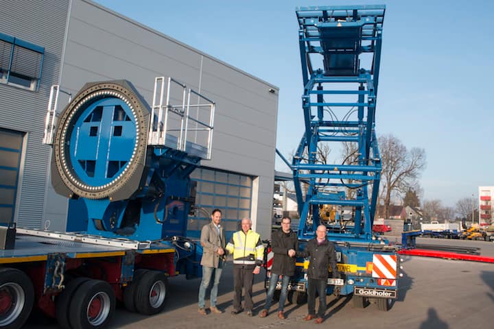 De nouveaux dispositifs spécial éolien Goldhofer pour le groupe Adams