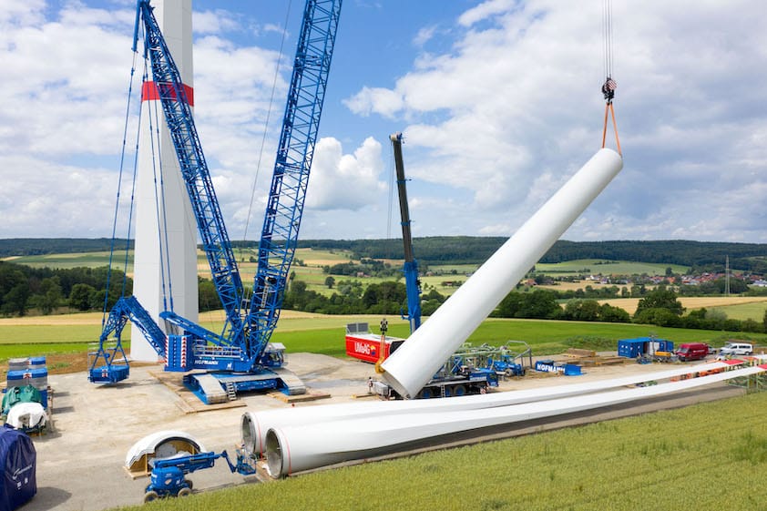 Premier chantier éolien pour la nouvelle LR 1700-1.0 de Liebherr